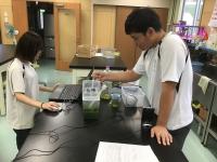 ユーグレナの様子と過去データの確認している